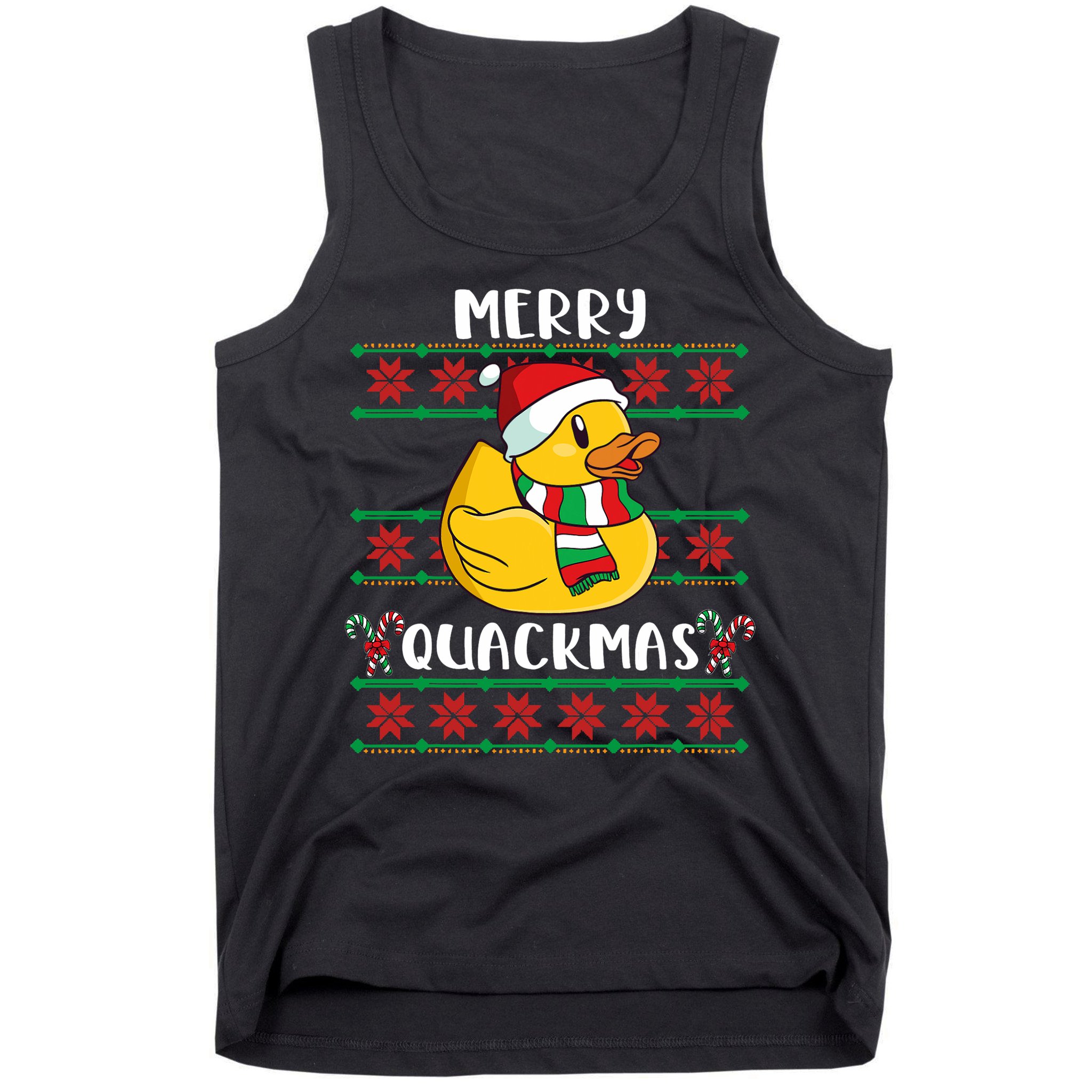 Merry Quackmas Rubber Duck Christmas Tank Top