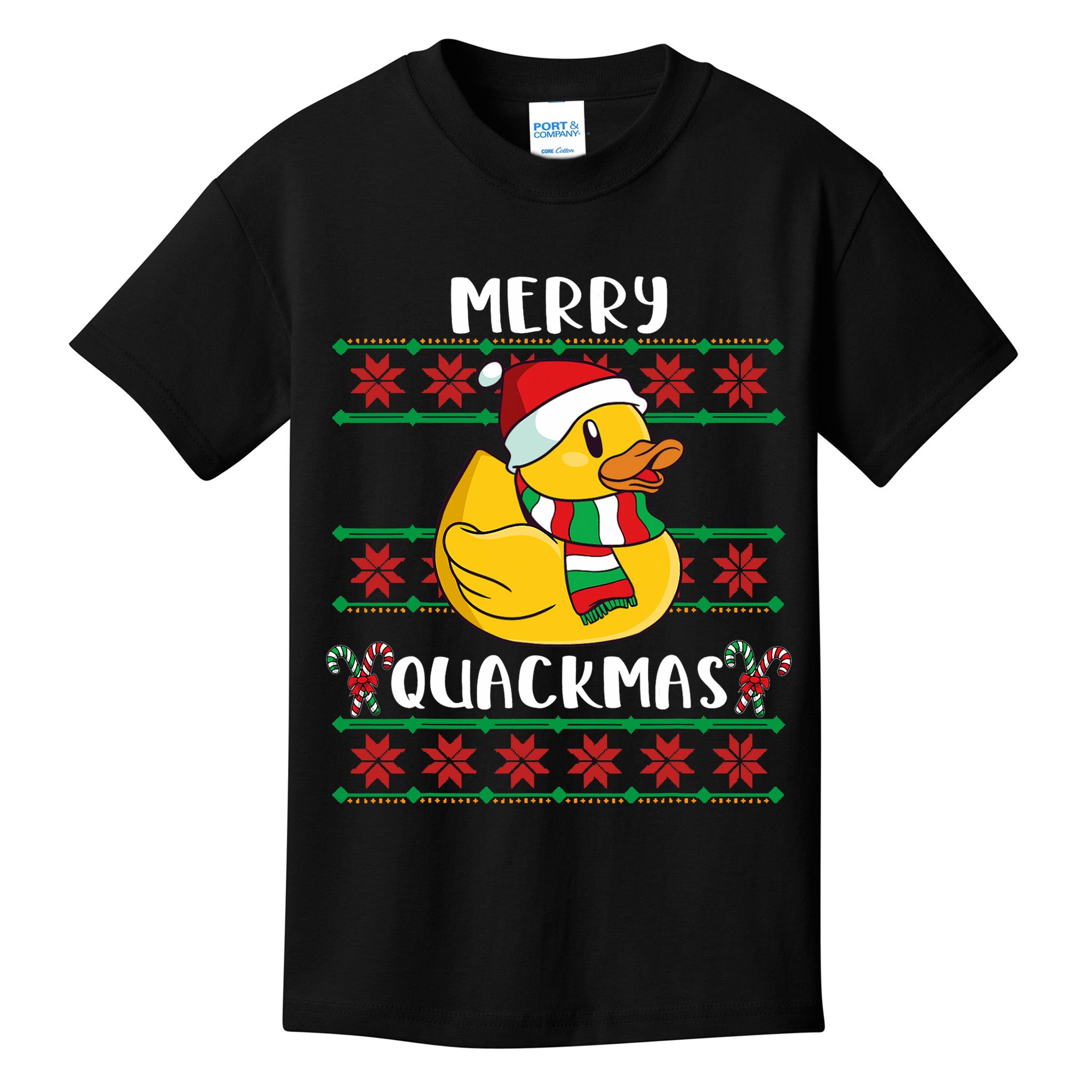 Merry Quackmas Rubber Duck Christmas Kids T-Shirt