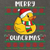 Merry Quackmas Rubber Duck Christmas Cotton Canvas Backpack