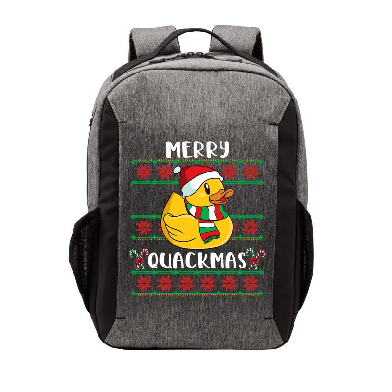 Merry Quackmas Rubber Duck Christmas Vector Backpack