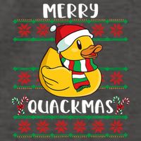 Merry Quackmas Rubber Duck Christmas Vector Backpack
