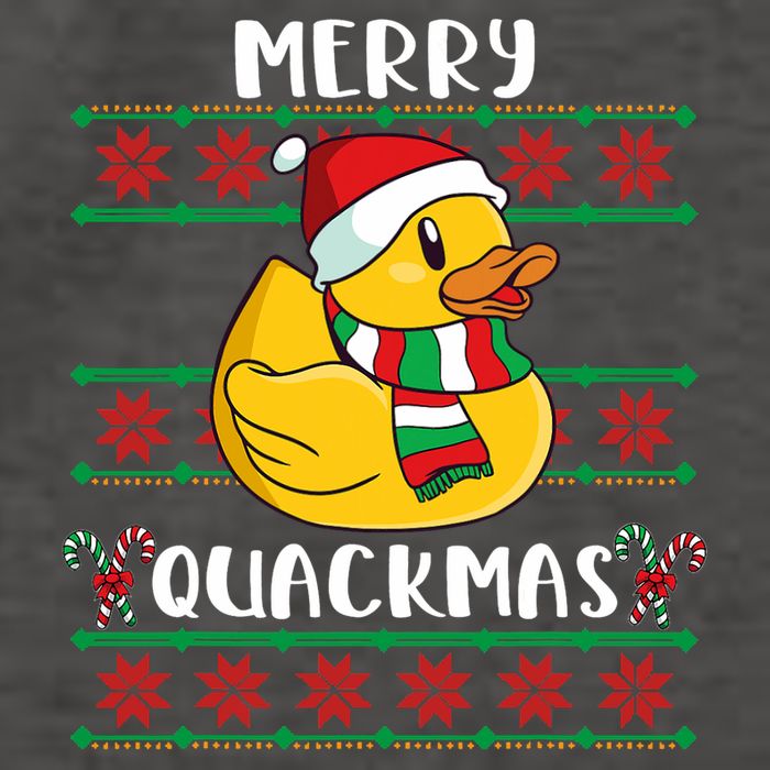 Merry Quackmas Rubber Duck Christmas Vector Backpack