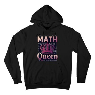 Math Queen School University Algebra Funny Mathematics Hoodie