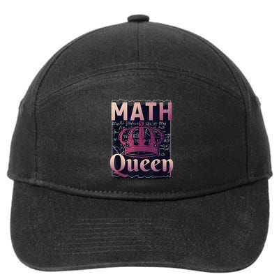 Math Queen School University Algebra Funny Mathematics 7-Panel Snapback Hat