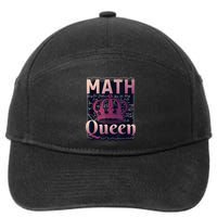 Math Queen School University Algebra Funny Mathematics 7-Panel Snapback Hat
