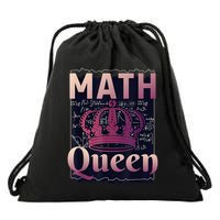 Math Queen School University Algebra Funny Mathematics Drawstring Bag
