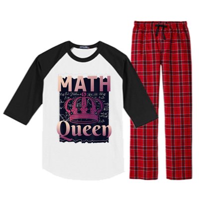 Math Queen School University Algebra Funny Mathematics Raglan Sleeve Pajama Set