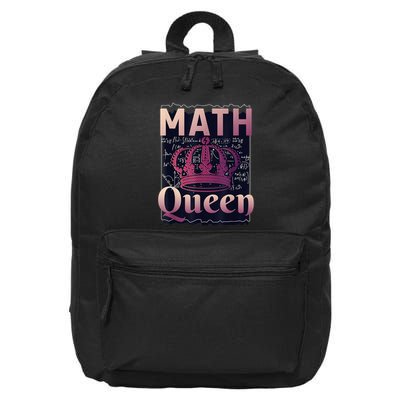 Math Queen School University Algebra Funny Mathematics 16 in Basic Backpack