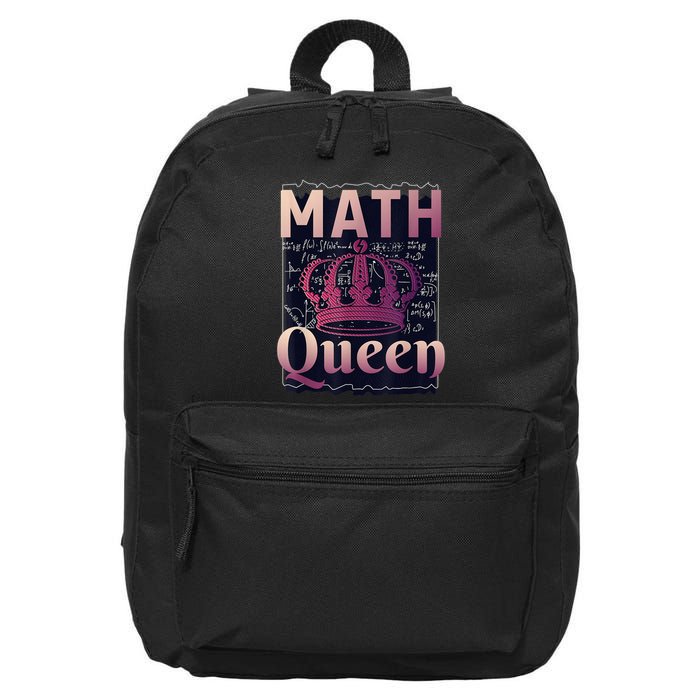 Math Queen School University Algebra Funny Mathematics 16 in Basic Backpack