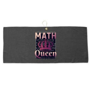 Math Queen School University Algebra Funny Mathematics Large Microfiber Waffle Golf Towel