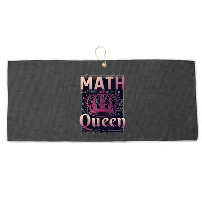 Math Queen School University Algebra Funny Mathematics Large Microfiber Waffle Golf Towel