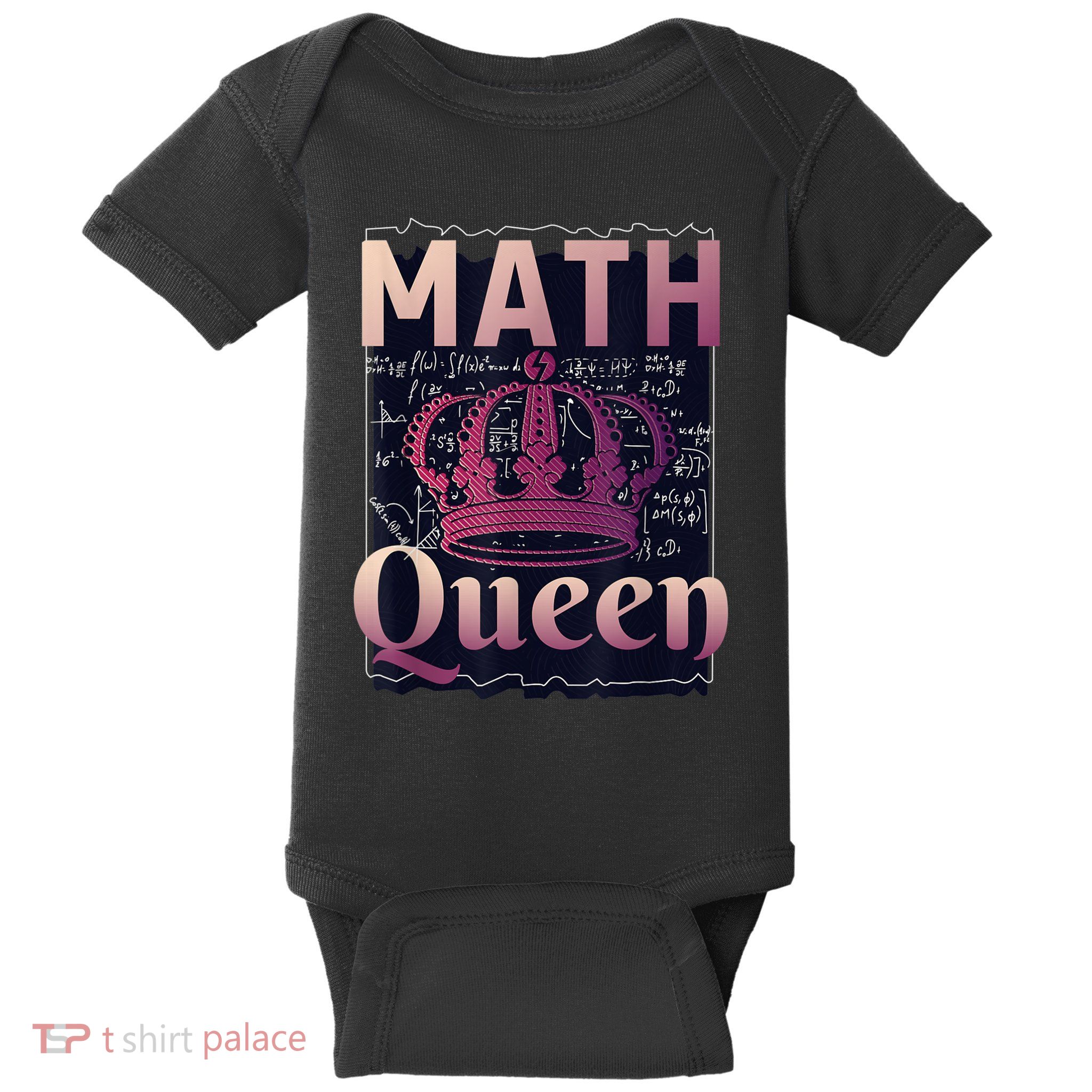 Math Queen School University Algebra Funny Mathematics Baby Bodysuit