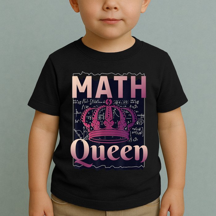 Math Queen School University Algebra Funny Mathematics Toddler T-Shirt