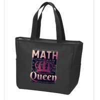 Math Queen School University Algebra Funny Mathematics Zip Tote Bag