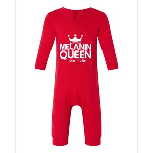 Melanin Queen Tee African American Strong Black Natural Afro Infant Fleece One Piece