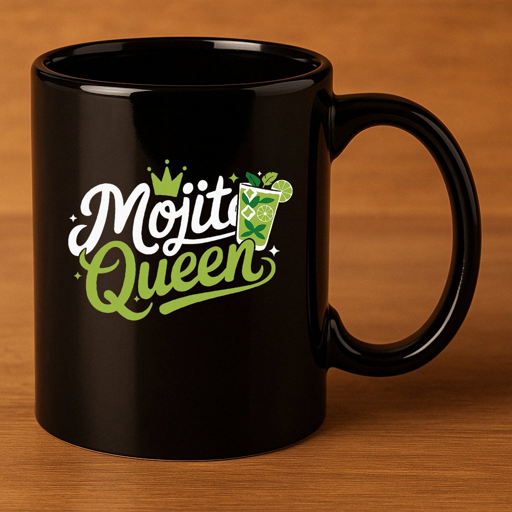 Mojito Queen Trendy Summer Drink Mojitos 11oz C Handle Ceramic Mug