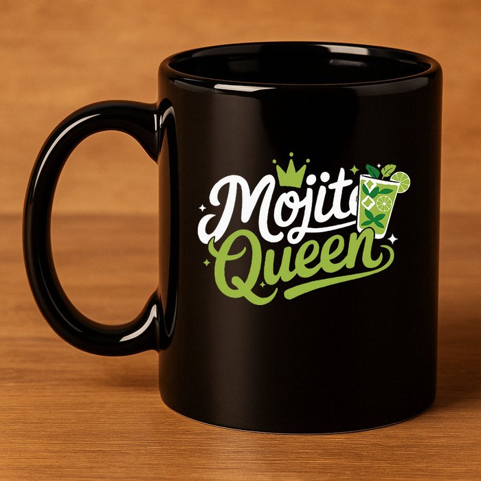 Mojito Queen Trendy Summer Drink Mojitos 11oz C Handle Ceramic Mug