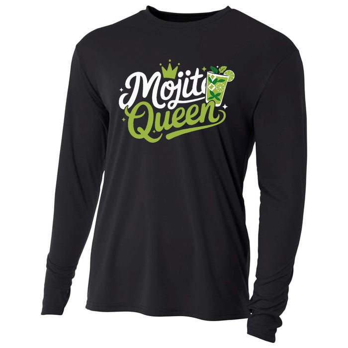 Mojito Queen Trendy Summer Drink Mojitos Cooling Performance Long Sleeve Crew