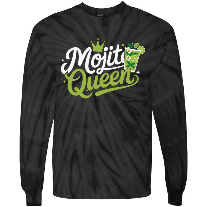 Mojito Queen Trendy Summer Drink Mojitos Tie-Dye Long Sleeve Shirt