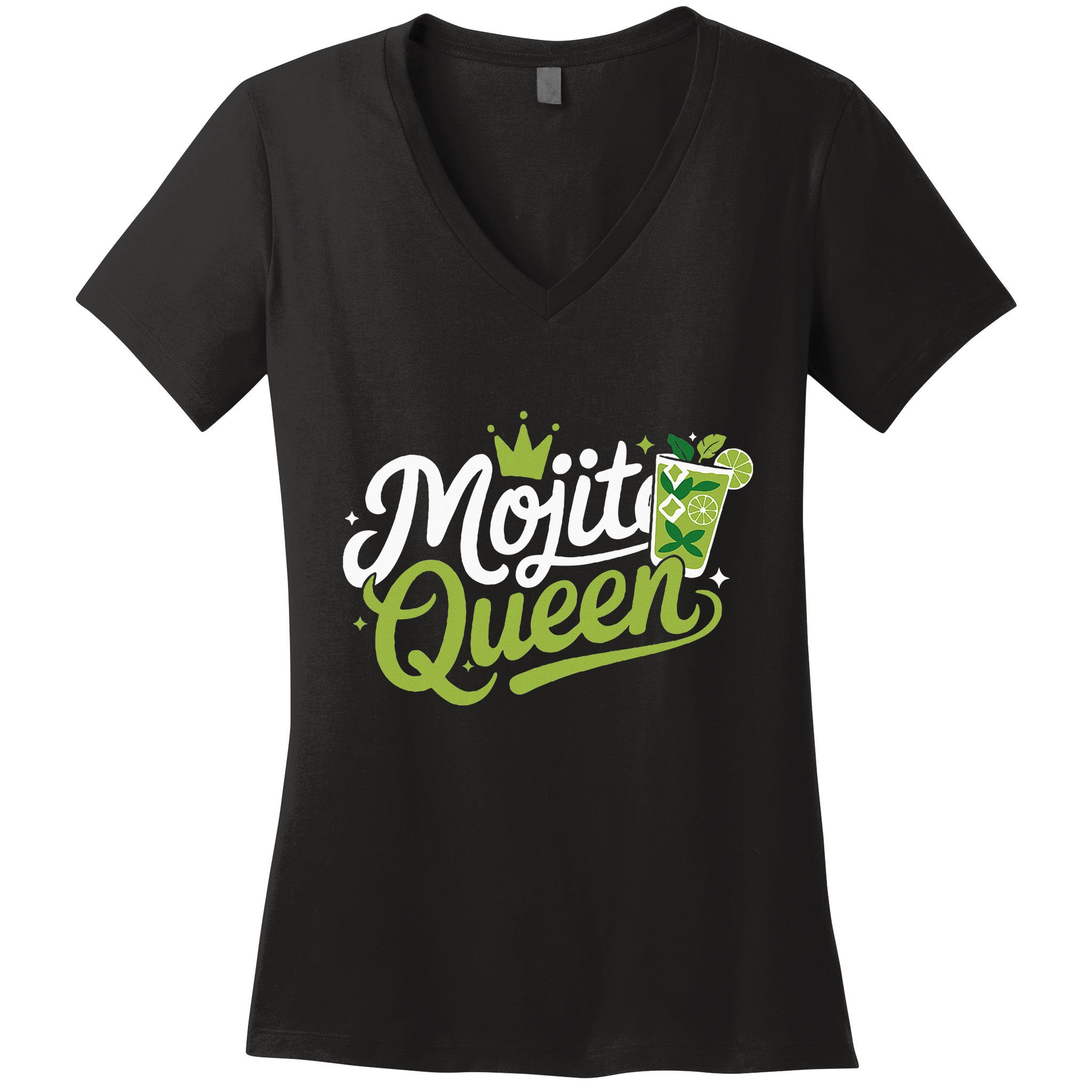Mojito Queen Trendy Summer Drink Mojitos Women's V-Neck T-Shirt