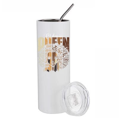 Melanin Queen Unapologetically Dope Mom Black History Gift Stainless Steel Tumbler