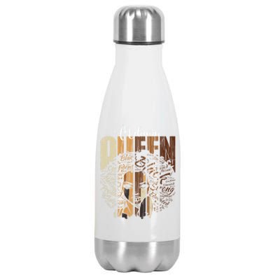 Melanin Queen Unapologetically Dope Mom Black History Gift Stainless Steel Insulated Water Bottle