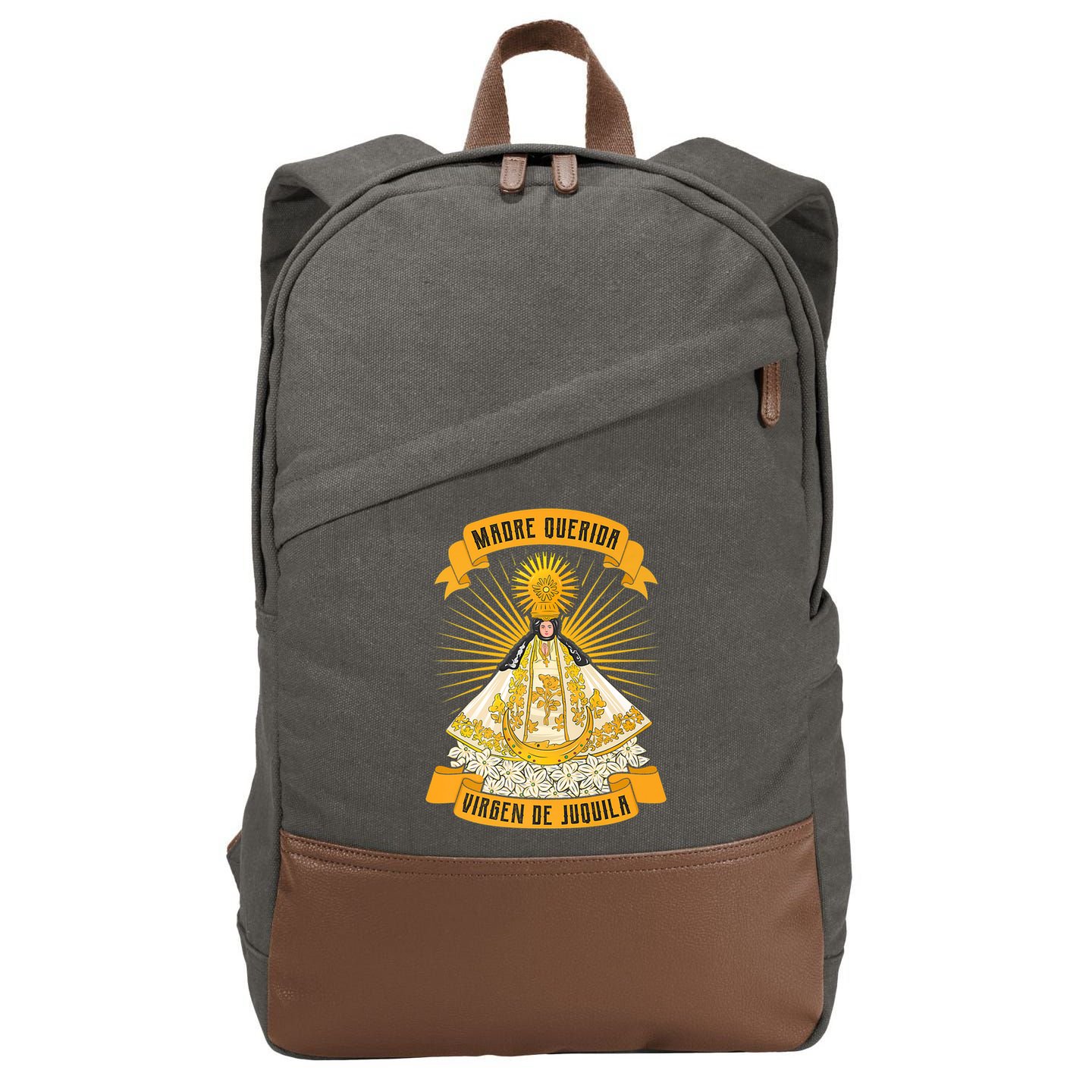 Madre Querida Virgen De Juquila Premium Cotton Canvas Backpack