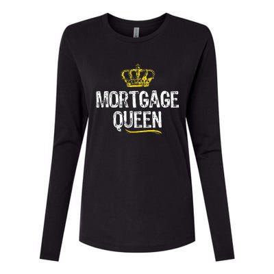 Mortgage Queen Women Broker Funny Cool Cute Gift Womens Cotton Relaxed Long Sleeve T-Shirt