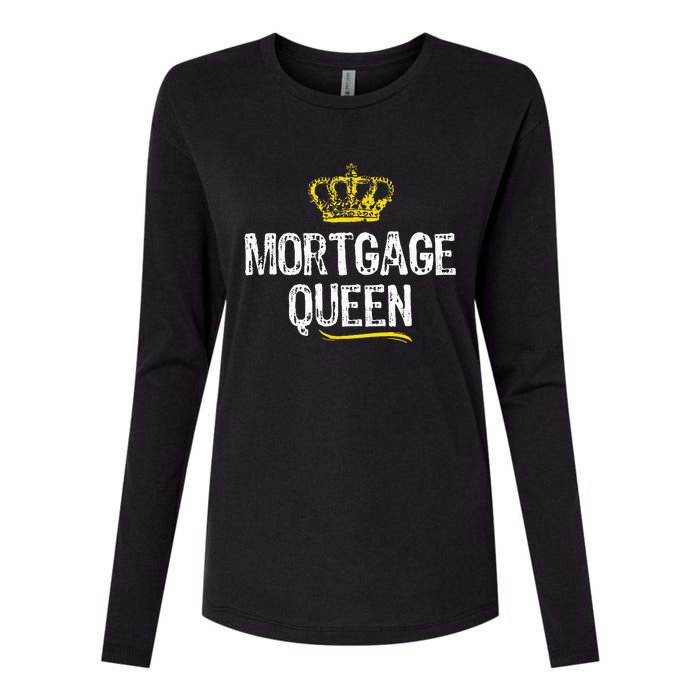 Mortgage Queen Women Broker Funny Cool Cute Gift Womens Cotton Relaxed Long Sleeve T-Shirt