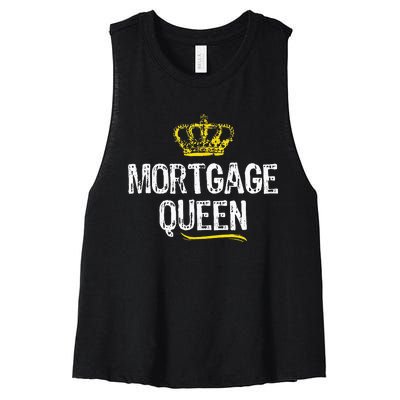 Mortgage Queen Women Broker Funny Cool Cute Gift Women's Racerback Cropped Tank