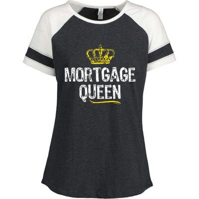 Mortgage Queen Women Broker Funny Cool Cute Gift Enza Ladies Jersey Colorblock Tee