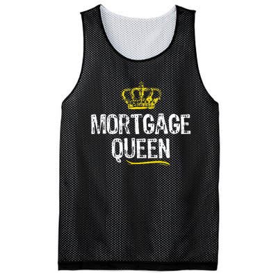 Mortgage Queen Women Broker Funny Cool Cute Gift Mesh Reversible Basketball Jersey Tank