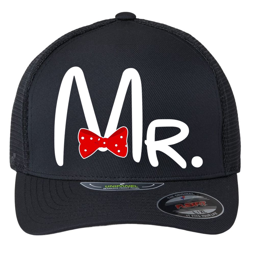 Mr. Bow Tie Cute Matching Couples Flexfit Unipanel Trucker Cap