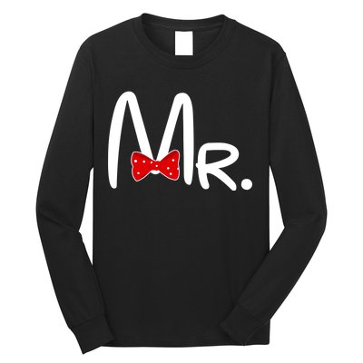 Mr. Bow Tie Cute Matching Couples Long Sleeve Shirt