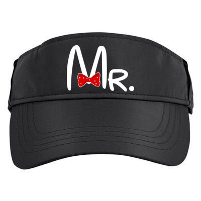 Mr. Bow Tie Cute Matching Couples Adult Drive Performance Visor