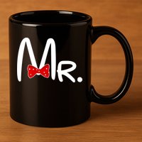 Mr. Bow Tie Cute Matching Couples 11oz C Handle Ceramic Mug