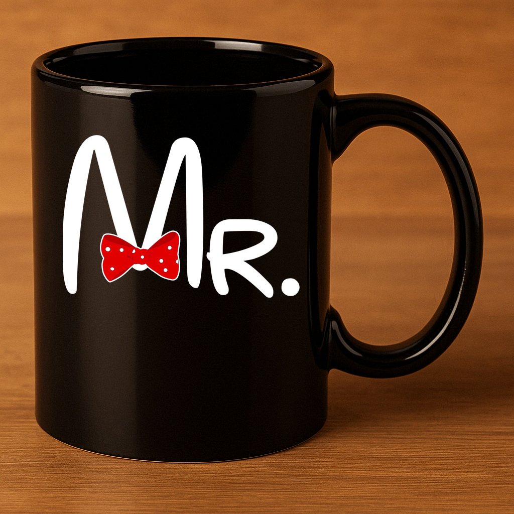 Mr. Bow Tie Cute Matching Couples 11oz C Handle Ceramic Mug