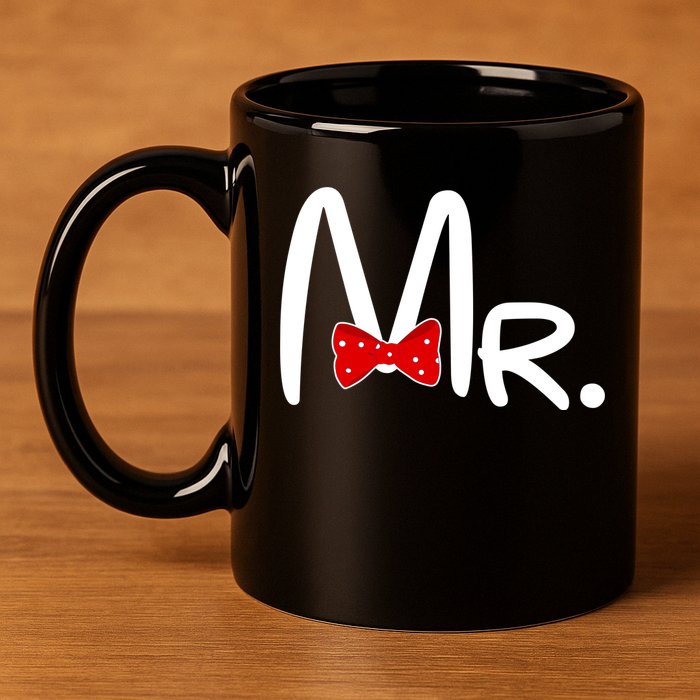 Mr. Bow Tie Cute Matching Couples 11oz C Handle Ceramic Mug