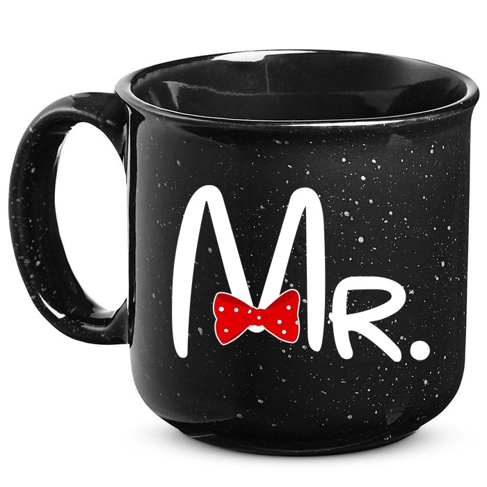 Mr. Bow Tie Cute Matching Couples 15oz Campfire Ceramic Mug