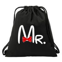 Mr. Bow Tie Cute Matching Couples Drawstring Bag