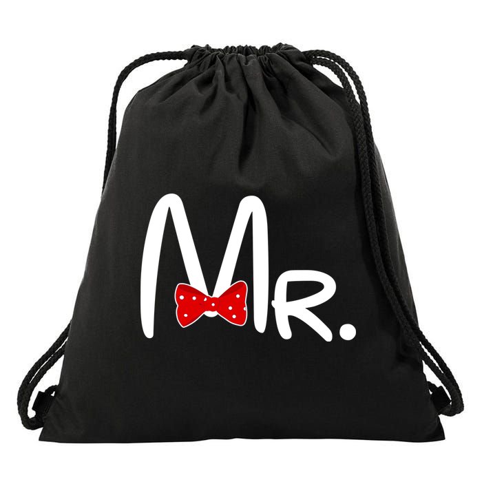 Mr. Bow Tie Cute Matching Couples Drawstring Bag