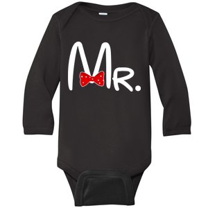 Mr. Bow Tie Cute Matching Couples Baby Long Sleeve Bodysuit