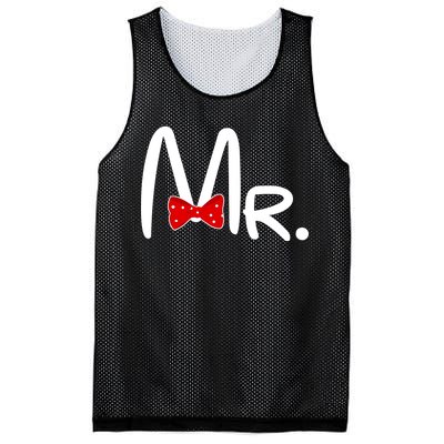 Mr. Bow Tie Cute Matching Couples Mesh Reversible Basketball Jersey Tank