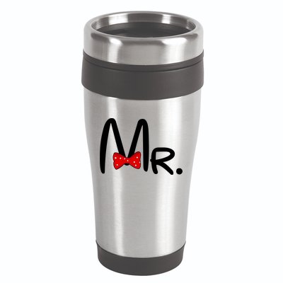 Mr. Bow Tie Cute Matching Couples 16oz Travel Tumbler
