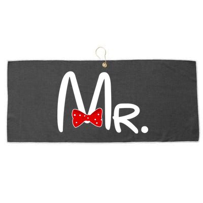 Mr. Bow Tie Cute Matching Couples Large Microfiber Waffle Golf Towel