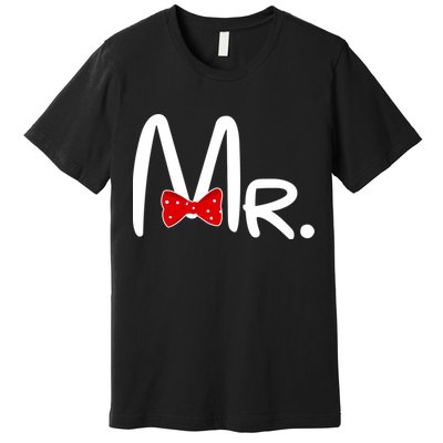 Mr. Bow Tie Cute Matching Couples Premium T-Shirt