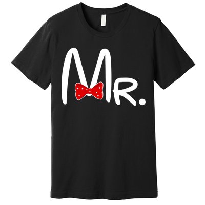 Mr. Bow Tie Cute Matching Couples Premium T-Shirt