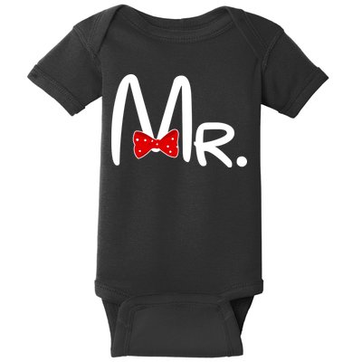 Mr. Bow Tie Cute Matching Couples Baby Bodysuit