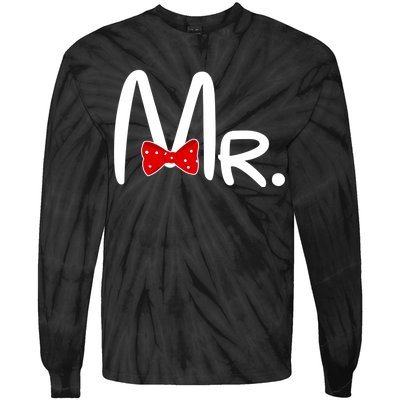 Mr. Bow Tie Cute Matching Couples Tie-Dye Long Sleeve Shirt