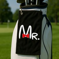 Mr. Bow Tie Cute Matching Couples Golf Towel